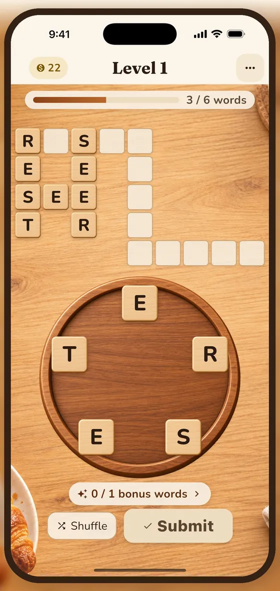 The game with extra-large text